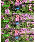 36 Pack Quick Connect Drip Irrigation Emitters With Adjustable 360 Degree Sprinklers And 6 Inch Stakes in operation on flowers