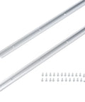 Heavy Duty Aluminum T Track System 48 Inch With Pre Drilled Mounting Holes Double Cut Profile Fine Sandblast Anodized Silver Finish