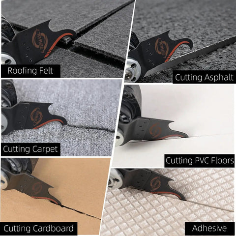 14 Piece Hook Knife Blade Set For Oscillating Tools Cutting Roofing Shingles PVC Floor Carpet And Soft Materials With Dual Hook Design Universal Accessory