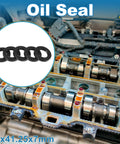 nitrile rubber shaft oil seal 25x41.25x7mm 5-pack for machinery