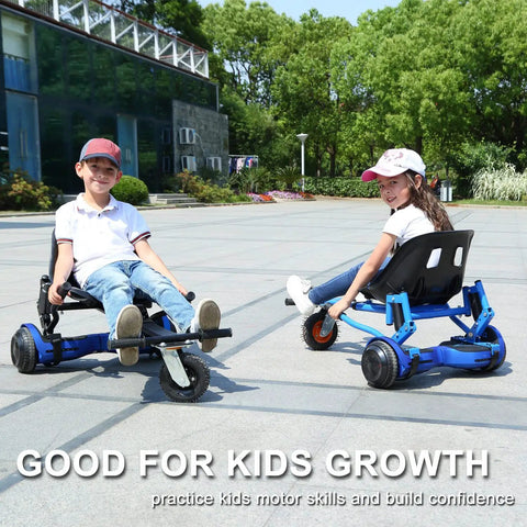 Hoverboard Go Kart Attachment With Dual Shock Absorbers And 6 Inch Off Road Wheel 265 Lbs Capacity Fits Kids Outdoors
