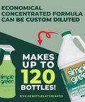 Concentrated Industrial Cleaner And Degreaser Heavy Duty Workhorse Cuts Through Stubborn Grease And Grime Without Breaking A Sweat Safe For Multiple Surfaces Pack Of Four Bottles with dilution bottle.