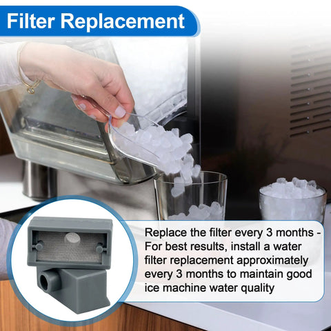 Opal Nugget Ice Maker Filter Screen Replacement For 2.0 And 1.0 Nugget Ice Makers Keeps Water Clean Smooth Ice Easy Snap In Install Premium Filtration For Crystal Clear Ice, gray mesh filter
