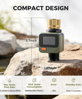 Water Flow Meter With 180 Degree Removable LCD Panel displayed outdoors, showcasing compact design and measurement details.