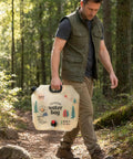 Man holding 2 Point 1 Gallon Collapsible Water Jug For Outdoor Adventures Reusable BPA Free Foldable Water Container 8L