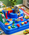 Epic Kids Car Race Track Set For Ages Three And Up With City Course Three Small Cars And Helicopter Six Interactive Buttons And Eight Challenges