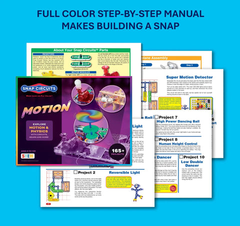 Motion Electronics Discovery Kit For Kids Build Dozens Of Safe, Fun Circuit Toys With Easy Projects manual overview