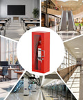 Wall Mount Fire Extinguisher Cabinet With Handle And Lock Red Heavy Duty Steel Storage Box For 10Lb Extinguisher Built To Last