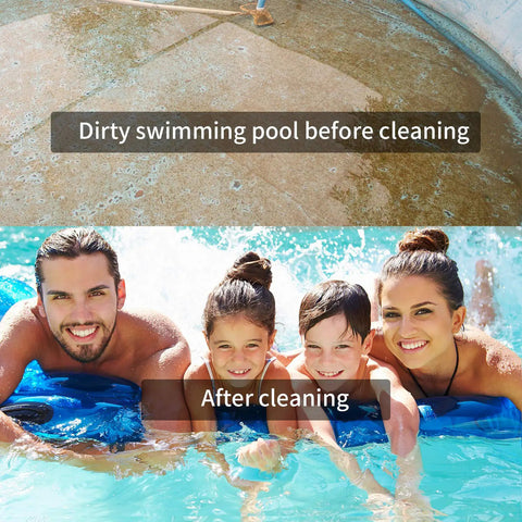48 Pack Pumice Sticks For Cleaning Tiles And Surfaces Quickly Remove Hard Water Rings Rust Lime Scale Stains And Grime Without Scratches From Kitchen Oven Stove Bathroom Toilet Pool Spa And Outdoor Cleaning; dirty pool before and after cleaning
