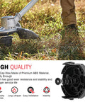 DWO1DT995 Weed Trimmer Head Cap Replacement for Dewalt Weedeater with spring, shown in use and detailed view