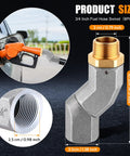 Six Pack Three Quarter Inch Fuel Hose Swivel Connector NPT Zinc Alloy 360 Degree Rotating Fuel Nozzle Adapter For Multi Planes Applications For Easy Installation, 3/4 NPT size