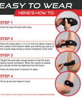 Instructions for wearing Tennis Elbow Brace For Men And Women Tendonitis And Golfer Elbow Support Counterforce Elbow Sleeve Adjustable