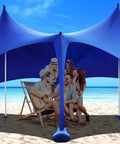 Beach Tent Shade Canopy 20 By 13 Ft UPF50 Plus Sun Shelter With 8 Sandbags Ground Pegs Sand Shovels And Stability Poles For Beach Parties