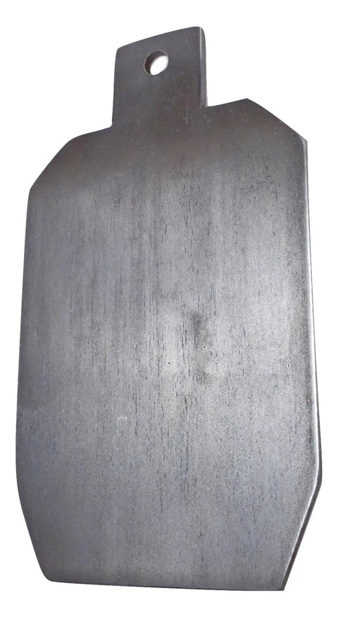 Two AR500 Steel Target Torso Gongs For IDPA Practice, Seven Inch By Twelve Inch By Three Eighths Inch, CNC Laser Cut, Five Eighths Inch Mount Hole