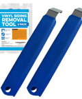 Vinyl Siding Removal Tool Kit Pack Of 2 One Piece Steel Zip Tools With 7 Inch Extra Leverage And Comfort Grip Handles Blue