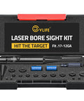 Pro Grade Red Laser Bore Sight Kit With 16 Caliber Adapters for Rifles Pistols and Handguns in black case