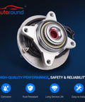 Beefy Front Wheel Bearing And Hub Assembly 515079 For Ford F150 4WD showing assembly with mounting bolts and ABS sensor