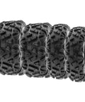Set Of Four 25x8-12 Front And 25x10-12 Rear ATV UTV Tubeless 6PR Tires Power I A033 Bundle For Trails Desert Mud Dirt Rocks