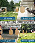 Shooters using 22 Pack 15 By 9 Inch Silhouette Cardboard Targets For Shooting Range Practice And Competitions With Paster in various settings