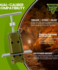 12 Gauge Perimeter Alarm With Quad Three Point Zero Tech Full 360 Degree Trip Wire Protection For Outdoor Camping And Property Security Olive Drab Durable Outdoor Security System, showing trip wire activation demo