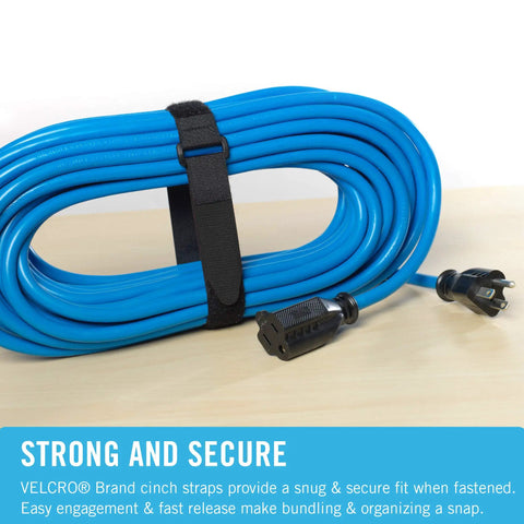 Bulk Pack Reusable Cable Straps With Buckles cinching electric cable