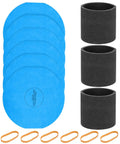 Six Pack Reusable Dry Filters And Foam Sleeve Filter Kit Replacement For 5 Gallon And Up Wet Dry Vacuums 9010700 9013700 9058500