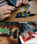 Hands working with 2 To 125 mm Breadboard Jumper Wires Kit With 14 Lengths And 840 Pieces For Quick Prototyping Maker Friendly PCB Circuits