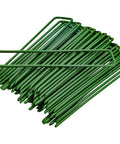 U Shaped Galvanized Steel Ground Pins Garden Stakes And Staples For Landscape Netting And Ground Sheets Heavy Duty Pegs 6 Inch 40 Pack Green Yard Workhorse