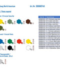 Paint chart for One Seventy Two Scale Dope P Fifty One D Mustang Model Kit with detailed color options and codes.