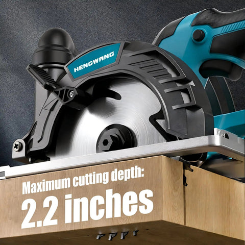 6 Inch Cordless Mini Circular Saw With Brushless Motor And 21 Volt 6 Ah Battery, 3 Speed Adjustable Up To 6000 Rpm, Zero Effort Bevel Tilting And Fast Charger Included For Ripping Through Wood Or Aluminum