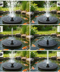 Floating Solar Fountain Kit With Six Nozzles And Four Fixed Pipes, Solar Water Pump for bird bath, garden, pond, pool
