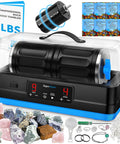 Ultra Quiet Brushless Rock Tumbler Kit With Dual 7Lb Barrels, Noise Canceling Cover, Four Speed Settings And Nine Day Timer
