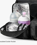 Deuce 4th Gen Tactical Diaper Bag for Dads with insulated cooler pocket holding baby bottles, water resistant 600D polyester