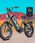Heavy Duty 1200W Electric Fat Tire Bike For Adults With 48V 60Ah Battery 200 Mile Range Full Suspension And Four Piston Brakes in desert