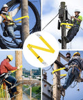 Hunting Safety Harness For Tree Climbing With Adjustable Lanyards And Restraint Straps Hands Free Fall Protection Belt