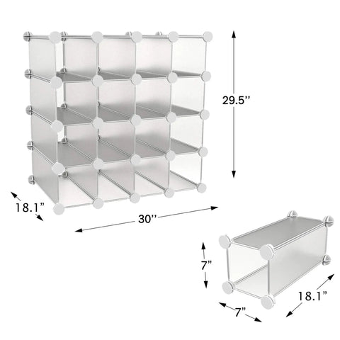 16 Cube Organizer Shelves With Interlocking System Dope Storage Solution Customizable Stackable Modular Cubby Storage