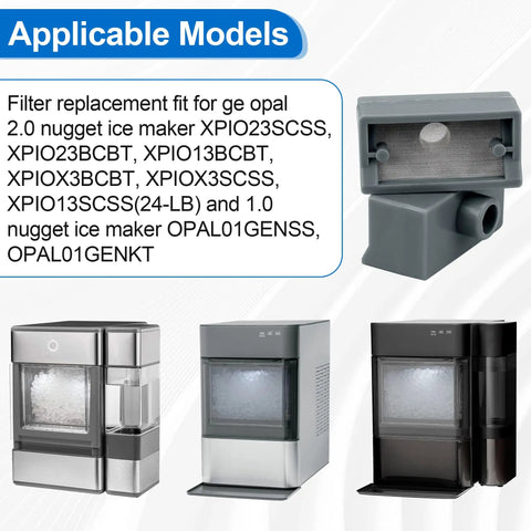 Opal Nugget Ice Maker Filter Screen Replacement For 2.0 And 1.0 Nugget Ice Makers Keeps Water Clean Smooth Ice Easy Snap In Install Premium Filtration For Crystal Clear Ice, gray mesh filter screen for Opal ice makers