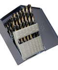 Heavy Duty 29 Piece High Speed Steel Drill Set From One Sixteenth To One Half Inch With 135 Degree Jobber Length Bits