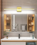 Gold 24 Inch Dimmable LED Vanity Light for Bathroom Over Mirror, Modern Bath Fixture in 6000K Cool White, Flicker Free 18W