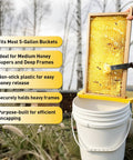 Beekeeping Honey Uncapping Tank Holder For Easy Harvesting And Frame Scraper, Stabilizes Frames And Lets Scraped Honey Flow Cleanly