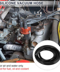 Universal Silicone Vacuum Hose For Your Ride 10ft Long High Temp Black 12mm Inner Diameter 18mm Outer Diameter shown for automotive use.