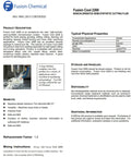 Product label for Machining And Grinding Fluid Heavy Duty For Metal Milling And Drilling With Semisynthetic Microemulsion Coolant Fusion Cool 2269