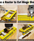 Mortise Jig Kit With Non Slip Silicone Guide And Integrated Door Hinge Mortiser For Three To Five Inch Hinges Pro Grade Router Tool in action