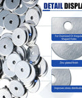 Close-up of 200 Piece Zinc Fender Washers 3/16 Inch By 1 1/4 Inch 2mm Thickness For Wood And Wet Environments Galvanized Carbon Steel