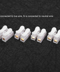 500 Pack 2 Pin 10A 220V Push Wire Connectors Quick Connect Spring Terminal Blocks, white PVC, for LED strip lights DIY projects