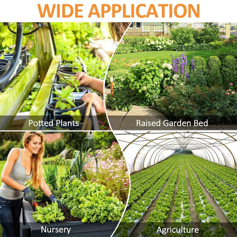 Copadri 25-piece drip irrigation fittings for 1/2 in tubing; ideal for potted plants, raised beds, nursery, agriculture.