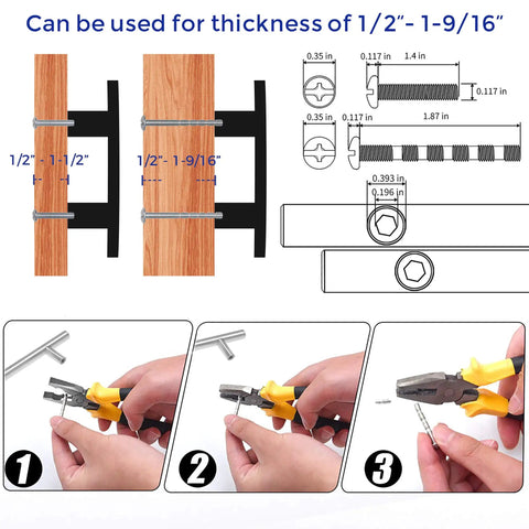 Installation guide for 35 Pack Matte Black Cabinet Pulls Curved Arch Kitchen Drawer Handles 5 And 3 Sixteenths Inch Length 3 Inch Hole Centers