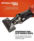 Three Inch Straight Handle Hand Seamer WS3N Pro Grade Metal Bender with ergonomic cushioned grips and alloy steel construction.