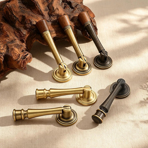 Slick Eight Piece Set Of Black Solid Brass Cabinet Knobs And Drop Style Pulls For Kitchen Drawers And Cupboards With Dang Tough Screw Mount Hardware That Brings Badass Retro Charm To Your Home, showing various stylish handles.