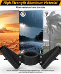 Heavy Duty RV Flag Pole Mount For Travel Trailer Tongue Jack Clamps On Without Drilling Dual Pole Holder weather resistance
